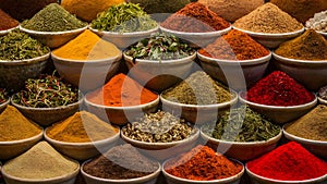 Aromatic Spice Bazaar Delights. Concept Spices, Bazaar, Culinary Delights