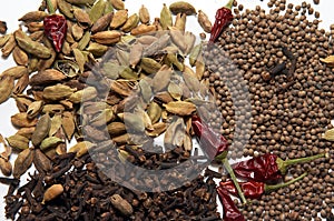 Aromatic spices background