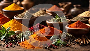 Aromatic spices . Ingredients for cooking.