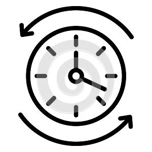 Around the clock Isolated Vector Icon which can easily modify