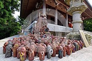 Around Reikado Hall, Mount Misen trail on Miyajima Japan.