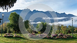 El Bolson spelled out in flowers photo