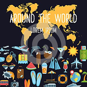 Around the World flat poster