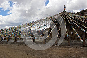 Around the Yarchen Gar Yaqen Orgyan Temple in Amdo Tibet, Chin