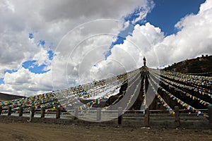 Around the Yarchen Gar Yaqen Orgyan Temple in Amdo Tibet, Chin