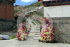 Around the Yarchen Gar Yaqen Orgyan Temple in Amdo Tibet, Chin
