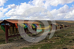 Around the Yarchen Gar Yaqen Orgyan Temple in Amdo Tibet, Chin