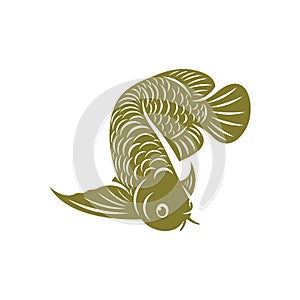 Arowana fish logo vector template, Creative Arowana fish logo design concepts, icon symbol, illustration