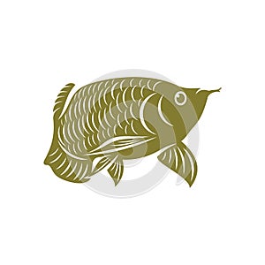 Arowana fish logo vector template, Creative Arowana fish logo design concepts, icon symbol, illustration