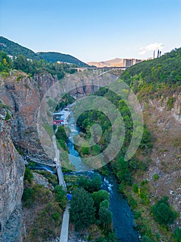 Arpa river passing by Armenian town Jermuk