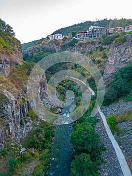 Arpa river passing by Armenian town Jermuk photo