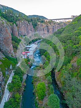 Arpa river passing by Armenian town Jermuk photo