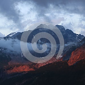 Arpelistock on a cloudy summer evening