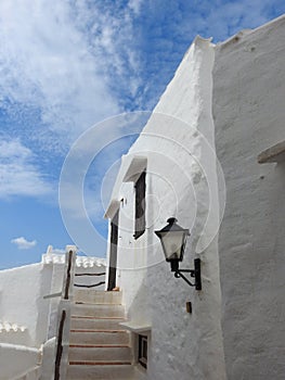 Arquitectura pictoresca .Binibeca vell. Menorca. Islas Baleares.