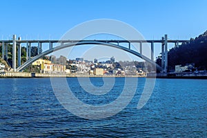 Arrabida bridge, and the Douro river, in Porto