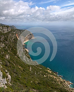 Arrabida mountain ocean cliff photo