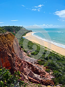 Arraial d`Ajuda is a district of the Brazilian municipality of Porto Seguro, on the coast of the state of Bahia, cliff