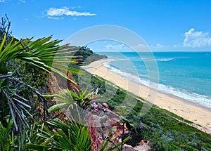 Arraial d`Ajuda is a district of the Brazilian municipality of Porto Seguro, on the coast of the state of Bahia, cliff photo