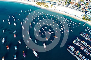 Arraial do Cabo, Brazil: Aerial view of a brazilian caribbean`s beach