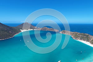 Arraial do Cabo, Brazil: View of beautiful beach with crystal water.