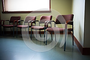 arranged chairs in a waiting room for interviews