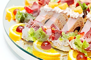 Arranged meat products