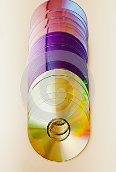 Arranged vertically CDs