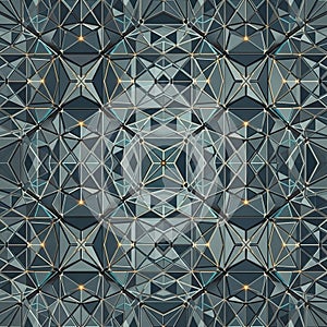 Arrangement create a visually complex and continuous mosaic,