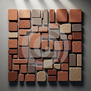 The arrangement creates an abstract pattern highlighting the contrast between