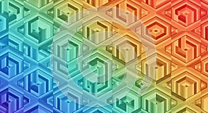 Arrangement forms a continuous repeating pattern emphasizing the