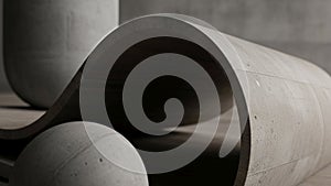 Arrangement highlights the interplay of light and shadow, emphasizing the