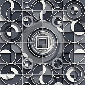 Arrangement includes both symmetrical and asymmetrical elements,