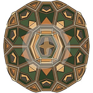 Arrangement includes pentagonal and hexagonal shapes, outlined in a