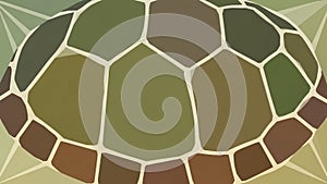 Arrangement of shapes creates a sense of depth and texture reminiscent