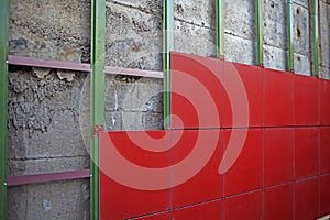 Arrangement of ventilated facade.