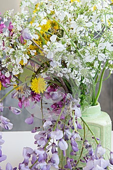 Arranging wildflowers, blossom flowers, seasonal floral themes