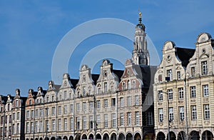 Arras, France. Grande Place Flemish facades