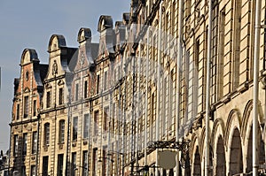 Arras, France. Grande Place Flemish facades photo