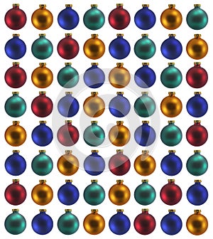 Array of Christmas Tree Ornaments