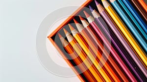 Array of Colored Pencils