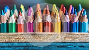 Array of Colored Pencils