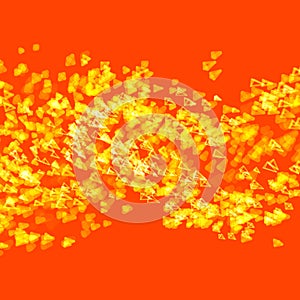 Array with Dynamic Emitted Particles. Abstract Background. Bokeh Effect.
