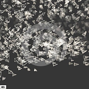Array with Dynamic Emitted Particles. Abstract Dynamic Background. Bokeh Effect. Composition with Motion Effect. Vector