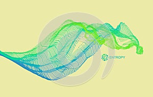 Array with Dynamic Emitted Particles. Flowing Particle Waves