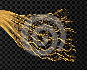 Array with Dynamic Emitted Particles. Water Splash Imitation. Abstract Background. Vector Illustration