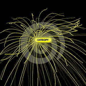 Array with dynamic particles. 3d futuristic technology style. Abstract background.