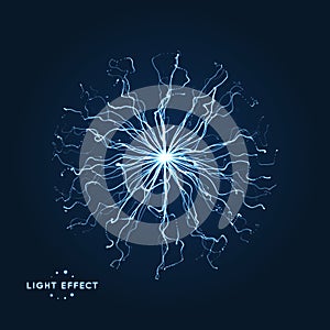 Array with dynamic particles. 3d futuristic technology style. Abstract background.