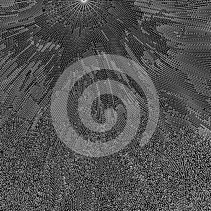 Array with Dynamic Particles. 3d Futuristic technology style. Abstract Background. .Texture. Glowing points. Vector Illustration