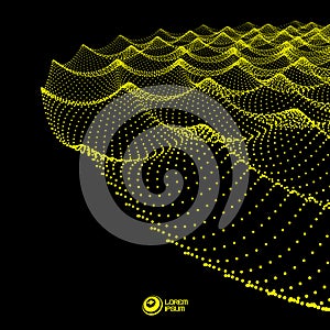 Array with Dynamic Particles. Flowing particle waves