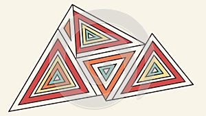 Array of Geometric Triangles. Abstract Pattern Design, vector design Generative AI
